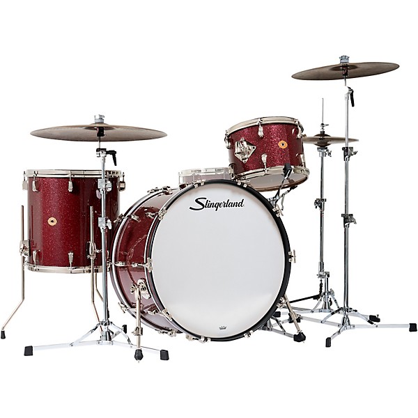 Slingerland Radio King 3-Piece Drum Shell Pack With 24" Bass Drum - Maroon Glass