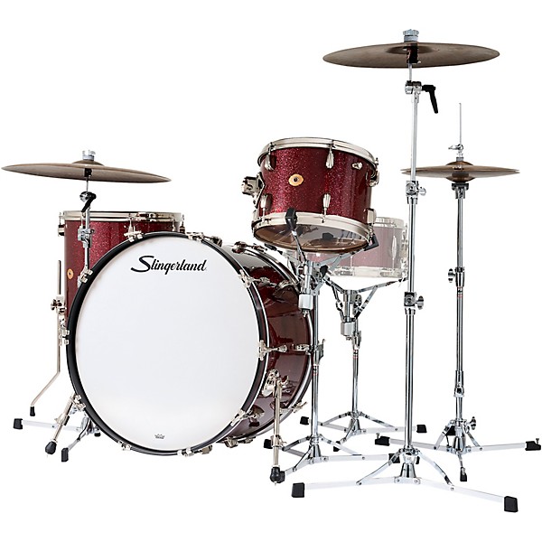 Slingerland Radio King 3-Piece Drum Shell Pack With 24" Bass Drum - Maroon Glass
