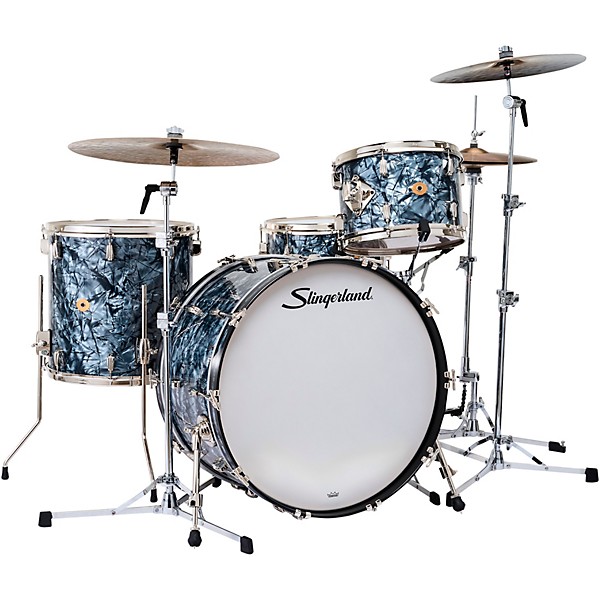 Slingerland Radio King 4-Piece Shell Pack With 24" Bass Drum and Snare Black Diamond Pearl