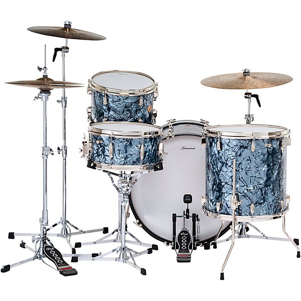 Slingerland Radio King 4-Piece Shell Pack With 24" Bass Drum and Snare Black Diamond Pearl
