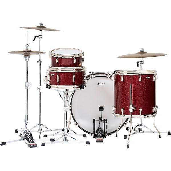 Slingerland Radio King 4-Piece Drum Shell Pack With 24" Bass Drum and 14" Snare - Maroon Glass