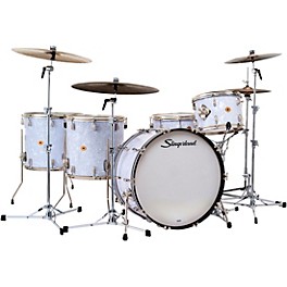 Slingerland Radio King 5-Piece Shell Pack With 24" Bass Drum and Snare White Marine Pearl