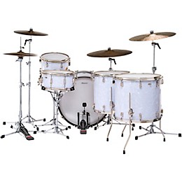 Slingerland Radio King 5-Piece Shell Pack With 24" Bass Drum and Snare White Marine Pearl