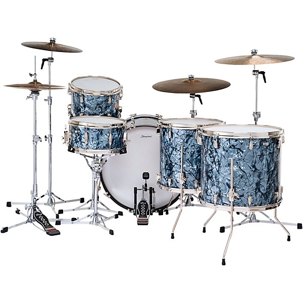 Slingerland Radio King 5-Piece Shell Pack With 24" Bass Drum and Snare Black Diamond Pearl