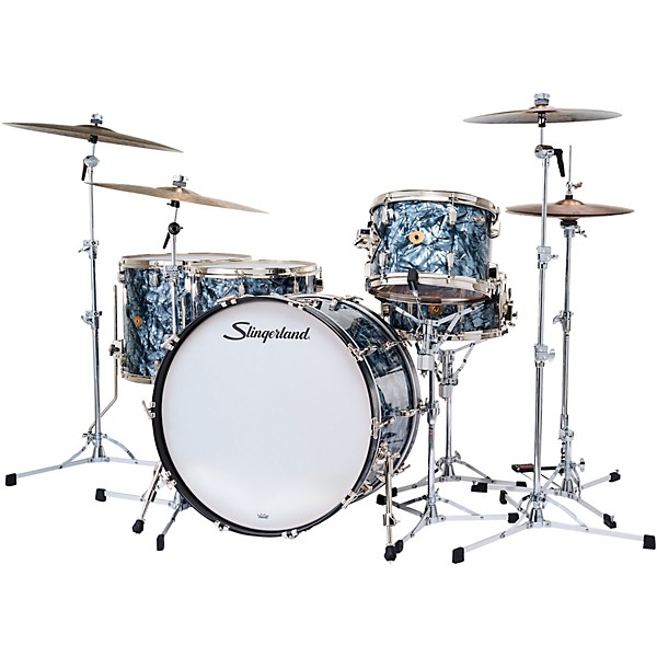 Slingerland Radio King 5-Piece Shell Pack With 24" Bass Drum and Snare Black Diamond Pearl
