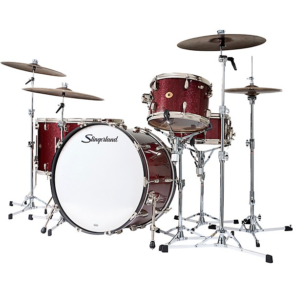 Slingerland Radio King 5-Piece Drum Shell Pack With 24" Bass Drum and 14" Snare - Maroon Glass