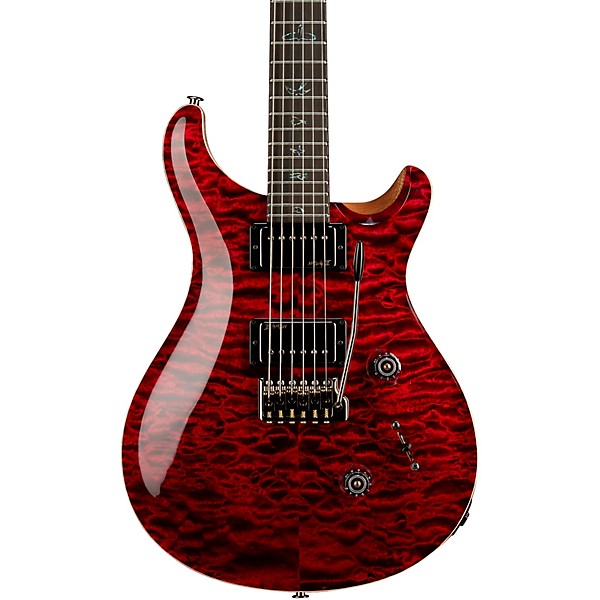 Platinum PRS Wood Library Custom 24 Electric Guitar Red Tiger