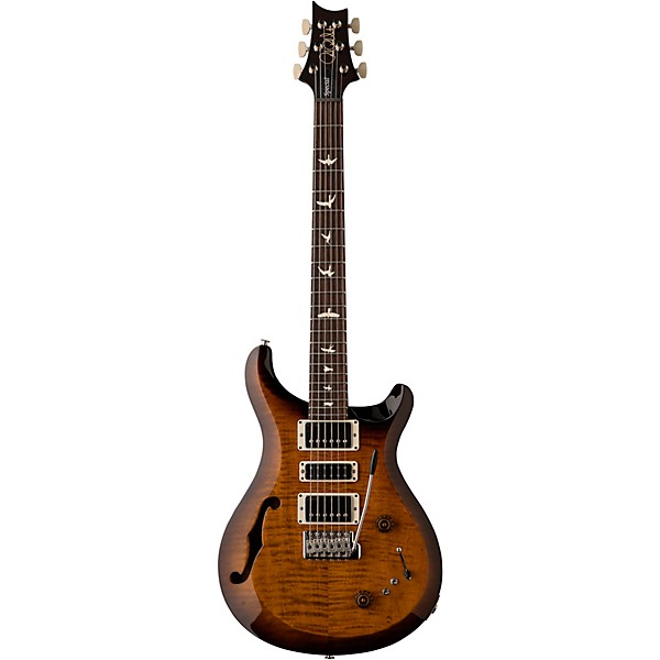 PRS S2 Special Semi-Hollow Electric Guitar Black Amber