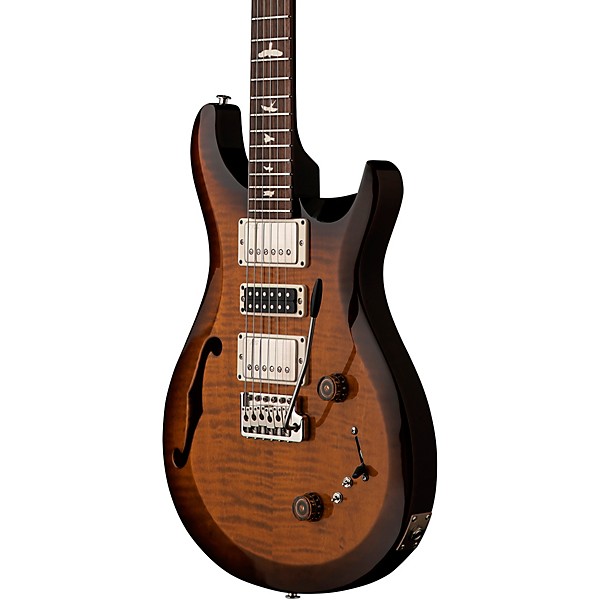 PRS S2 Special Semi-Hollow Electric Guitar Black Amber