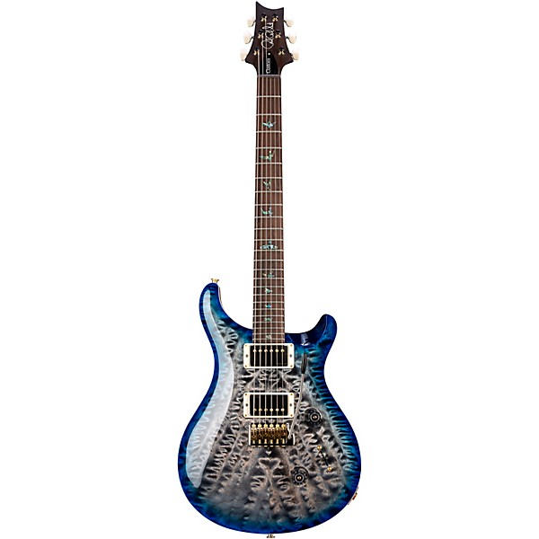 PRS Wood Library Custom 24 Electric Guitar Charcoal Blue Burst