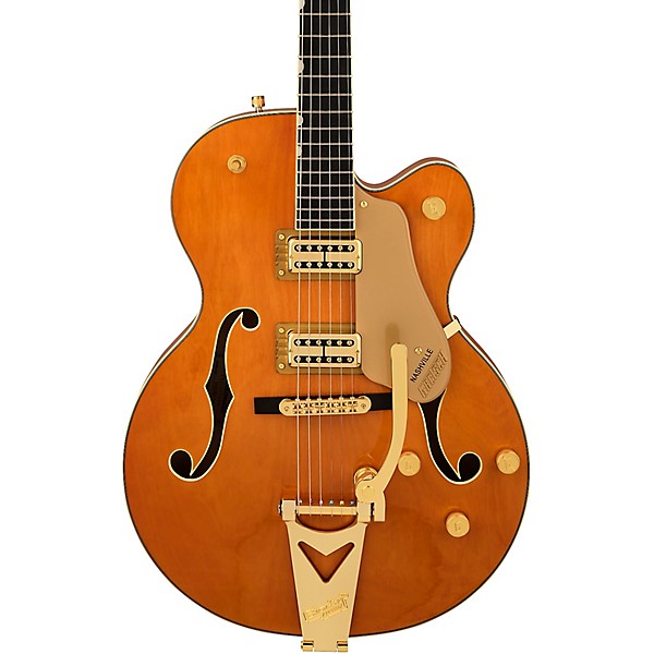 Gretsch Guitars Synchromatic Nashville Hollowbody Single-Cut With Bigsby Electric Guitar 50's Orange Stain