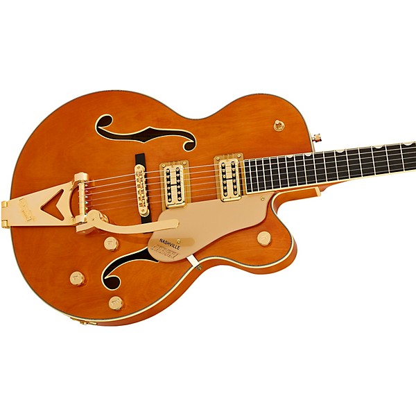 Gretsch Guitars Synchromatic Nashville Hollowbody Single-Cut With Bigsby Electric Guitar 50's Orange Stain