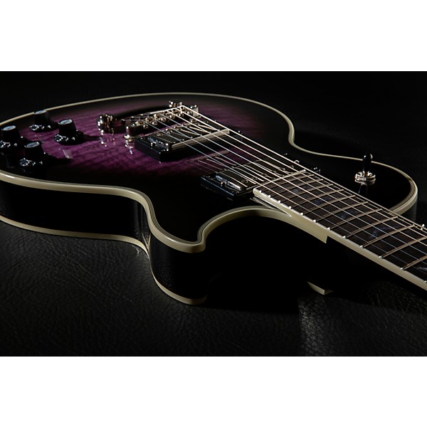 Epiphone Les Paul Custom Bats in Flight Electric Guitar - Dark Purple Burst