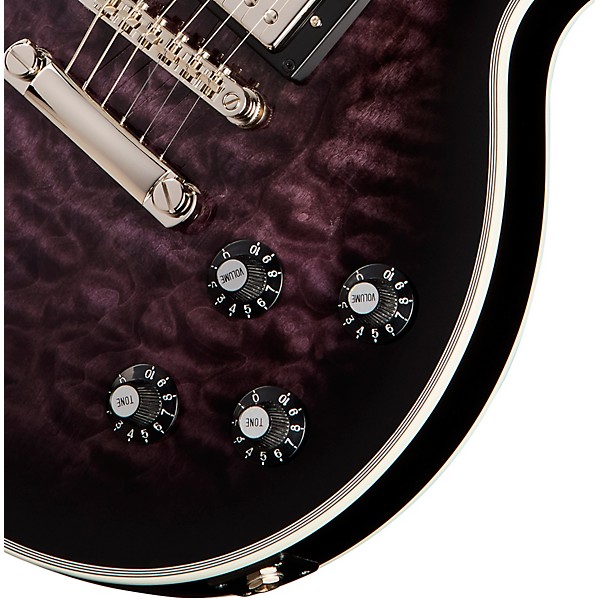 Epiphone Les Paul Custom Bats in Flight Electric Guitar - Dark Purple Burst