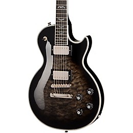 Epiphone Les Paul Custom Bats in Flight Electric Guitar - Transparent Ebony Burst