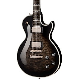 Epiphone Les Paul Custom Bats in Flight Electric Guitar - Transparent Ebony Burst