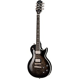 Epiphone Les Paul Custom Bats in Flight Electric Guitar - Transparent Ebony Burst