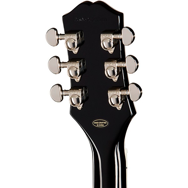 Epiphone Les Paul Custom Bats in Flight Electric Guitar - Transparent Ebony Burst