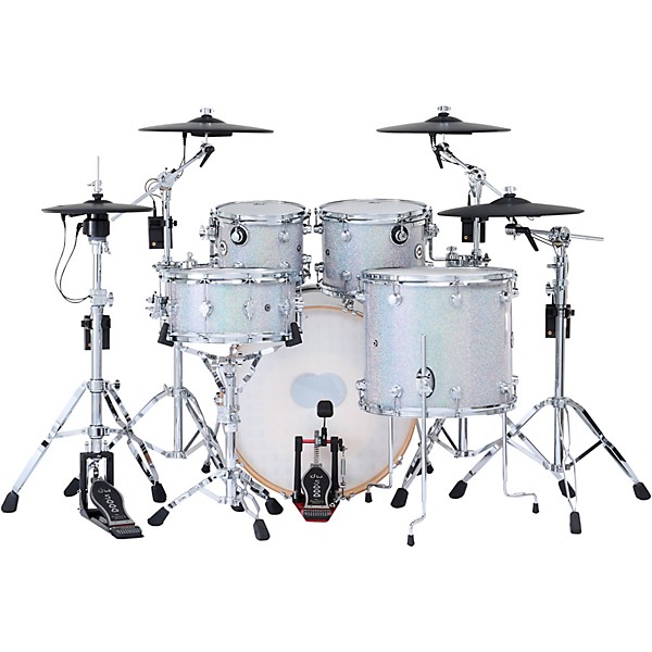 DWe 5-Piece Complete Kit Bundle with Roland Cymbals and DW Hardware Diamond Nebula Finish Ply