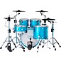 DWe 5-Piece Complete Kit Bundle with Roland Cymbals and DW Hardware Laser Blue Metallic Lacquer