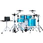 DWe 5-Piece Complete Kit Bundle with Roland Cymbals and DW Hardware Laser Blue Metallic Lacquer