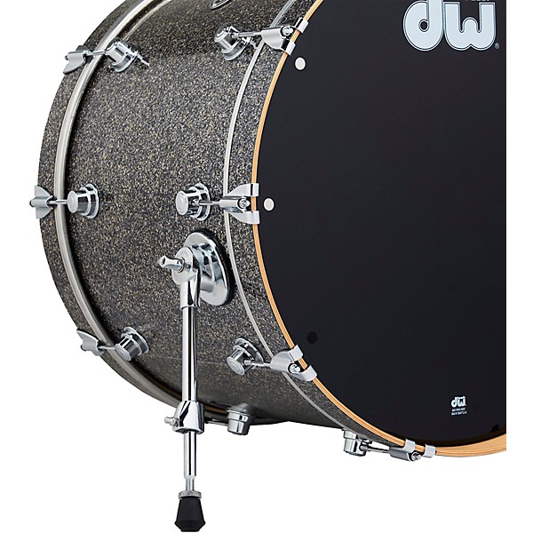 DWe 5-Piece Complete Kit Bundle with Roland Cymbals and DW Hardware Black Galaxy Finish Ply