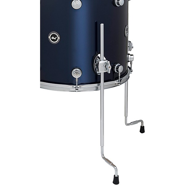 DWe 5-Piece Complete Kit Bundle with Roland Cymbals and DW Hardware Midnight Blue Metallic Lacquer