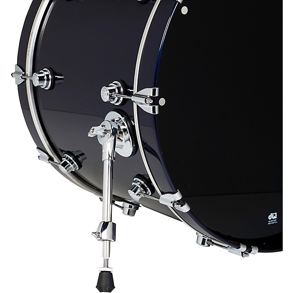 DWe 5-Piece Complete Kit Bundle with Roland Cymbals and DW Hardware Midnight Blue Metallic Lacquer