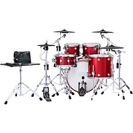 DWe 5-Piece Complete Kit Bundle with Roland Cymbals and DW Hardware Black Cherry Metallic Lacquer