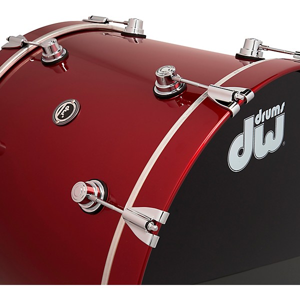 DWe 5-Piece Complete Kit Bundle with Roland Cymbals and DW Hardware Black Cherry Metallic Lacquer