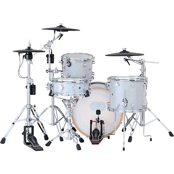 DWe 4-Piece Complete Kit Bundle with Roland Cymbals and DW Hardware Diamond Nebula Finish Ply