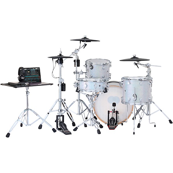 DWe 4-Piece Complete Kit Bundle with Roland Cymbals and DW Hardware Diamond Nebula Finish Ply