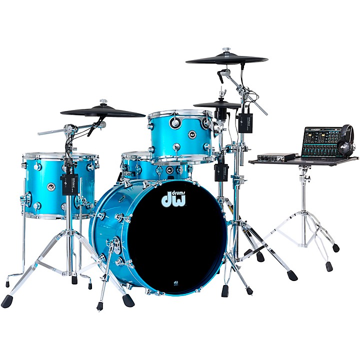 DWe 4-Piece Complete Kit Bundle with Roland Cymbals and DW