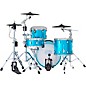 DWe 4-Piece Complete Kit Bundle with Roland Cymbals and DW Hardware Laser Blue Metallic Lacquer