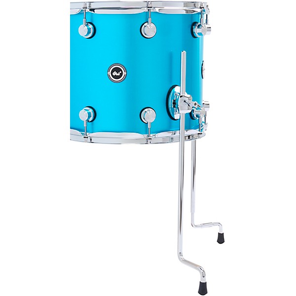 DWe 4-Piece Complete Kit Bundle with Roland Cymbals and DW Hardware Laser Blue Metallic Lacquer