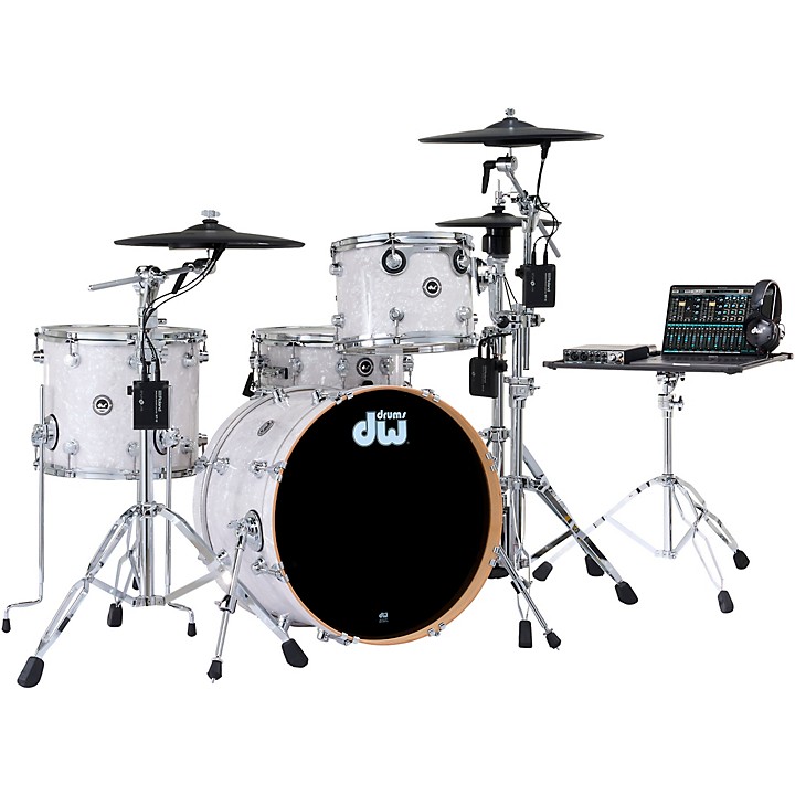 DWe 4-Piece Complete Kit Bundle with Roland Cymbals and DW