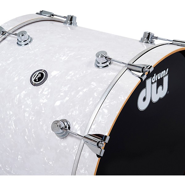 DWe 4-Piece Complete Kit Bundle with Roland Cymbals and DW Hardware White Marine Pearl Finish Ply