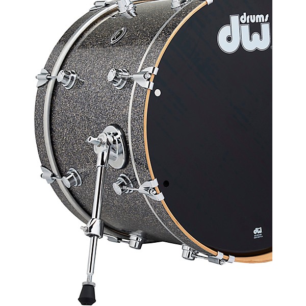 DWe 4-Piece Complete Kit Bundle with Roland Cymbals and DW Hardware Black Galaxy Finish Ply
