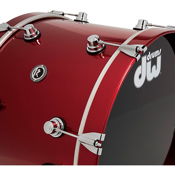 DWe 4-Piece Complete Kit Bundle with Roland Cymbals and DW Hardware Black Cherry Metallic Lacquer
