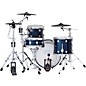DWe 4-Piece Complete Kit Bundle with Roland Cymbals and DW Hardware Midnight Blue Metallic Lacquer