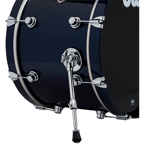 DWe 4-Piece Complete Kit Bundle with Roland Cymbals and DW Hardware Midnight Blue Metallic Lacquer