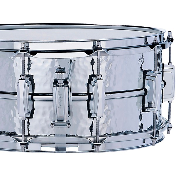 Ludwig Limited-Edition Hammered Chrome-Plated Copper Shell Snare Drum 14 x 6.5 in.