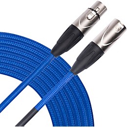 Livewire Braided XLR Microphone Cable 20 ft. Electric Blue