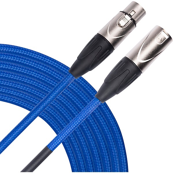 Livewire Braided XLR Microphone Cable 20 ft. Electric Blue