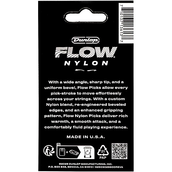 Dunlop Flow Nylon Guitar Picks 1.0 mm 12 Pack