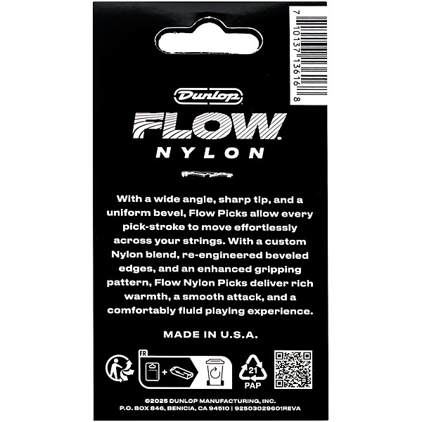 Dunlop Flow Nylon Guitar Picks 1.14 mm 12 Pack