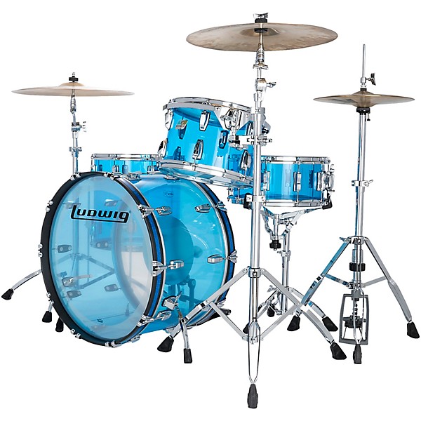 Ludwig Ludwig Vistalite 4-Piece Zep Shell Pack With 26" Bass Drum Blue
