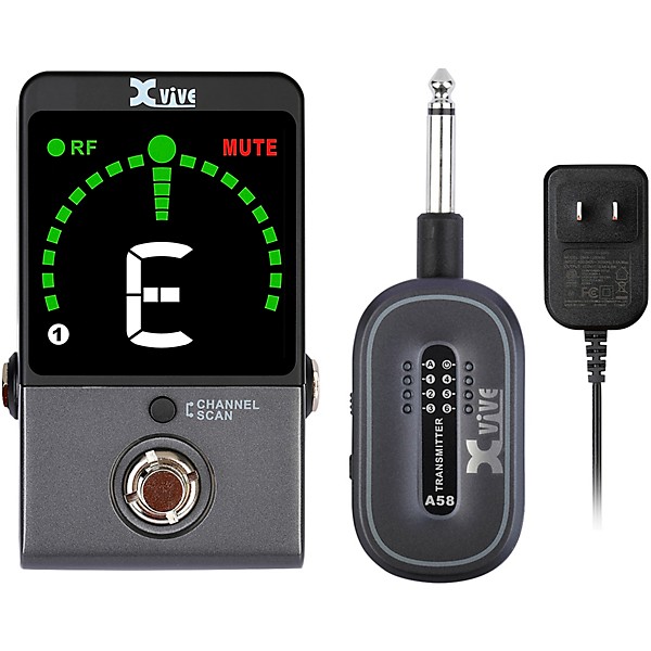 Xvive 5.8GHz Wireless guitar pedal system Black