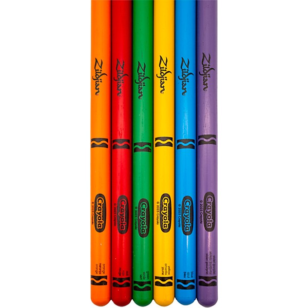 Zildjian x Crayola Pack, 6 Kids Drum Sticks & Practice Pad