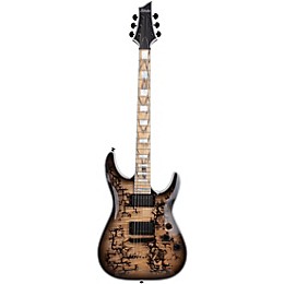 Schecter Guitar Research C-1 Electro-Resin Electric Guitar - Natural with Black Burst